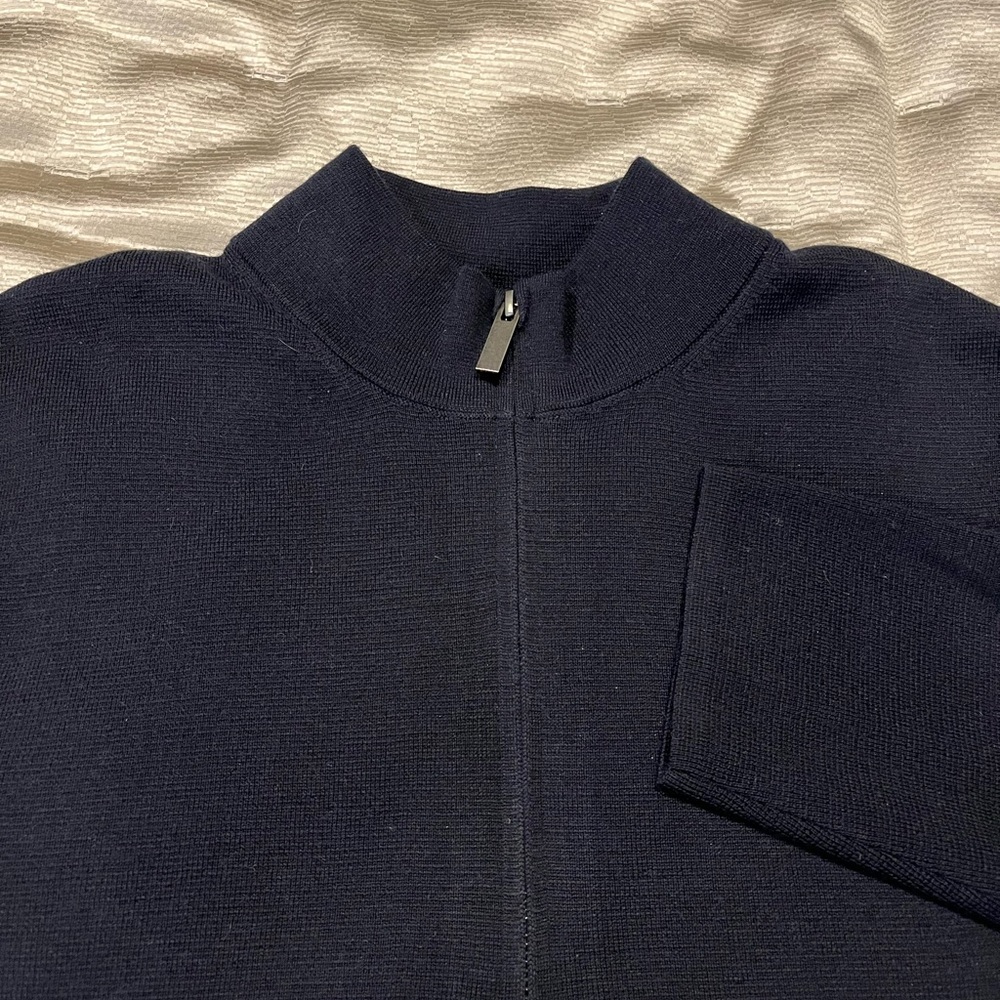 COS Men’s Half-Zip Black Sweater Size L